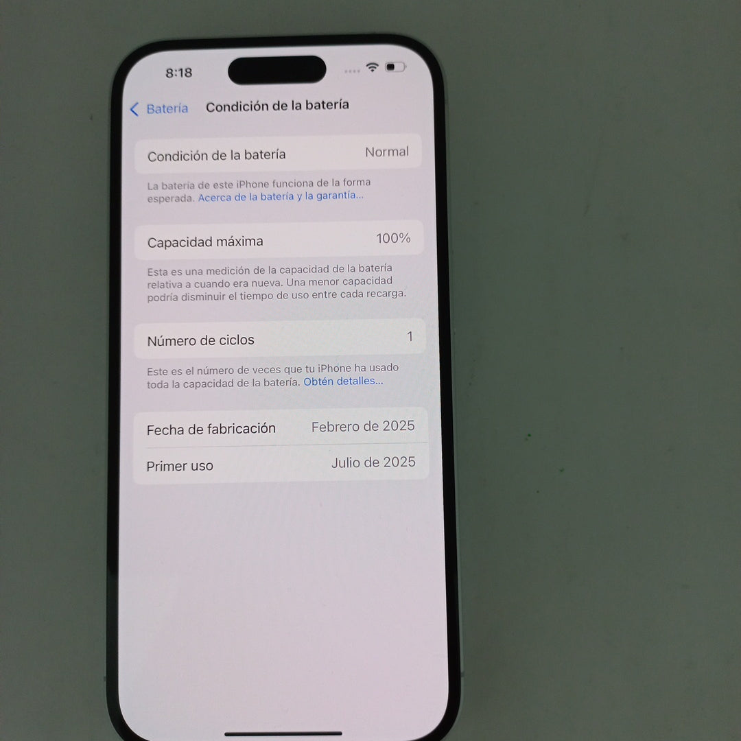 CELULAR APPLE IPHONE 16 A3286 (2024) 128 GB 8 GB RAM (SEMINUEVO)