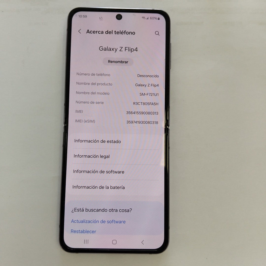 CELULAR SAMSUNG GALAXY Z FLIP4 SM-F721U1 256 GB 8 GB RAM (SEMINUEVO)