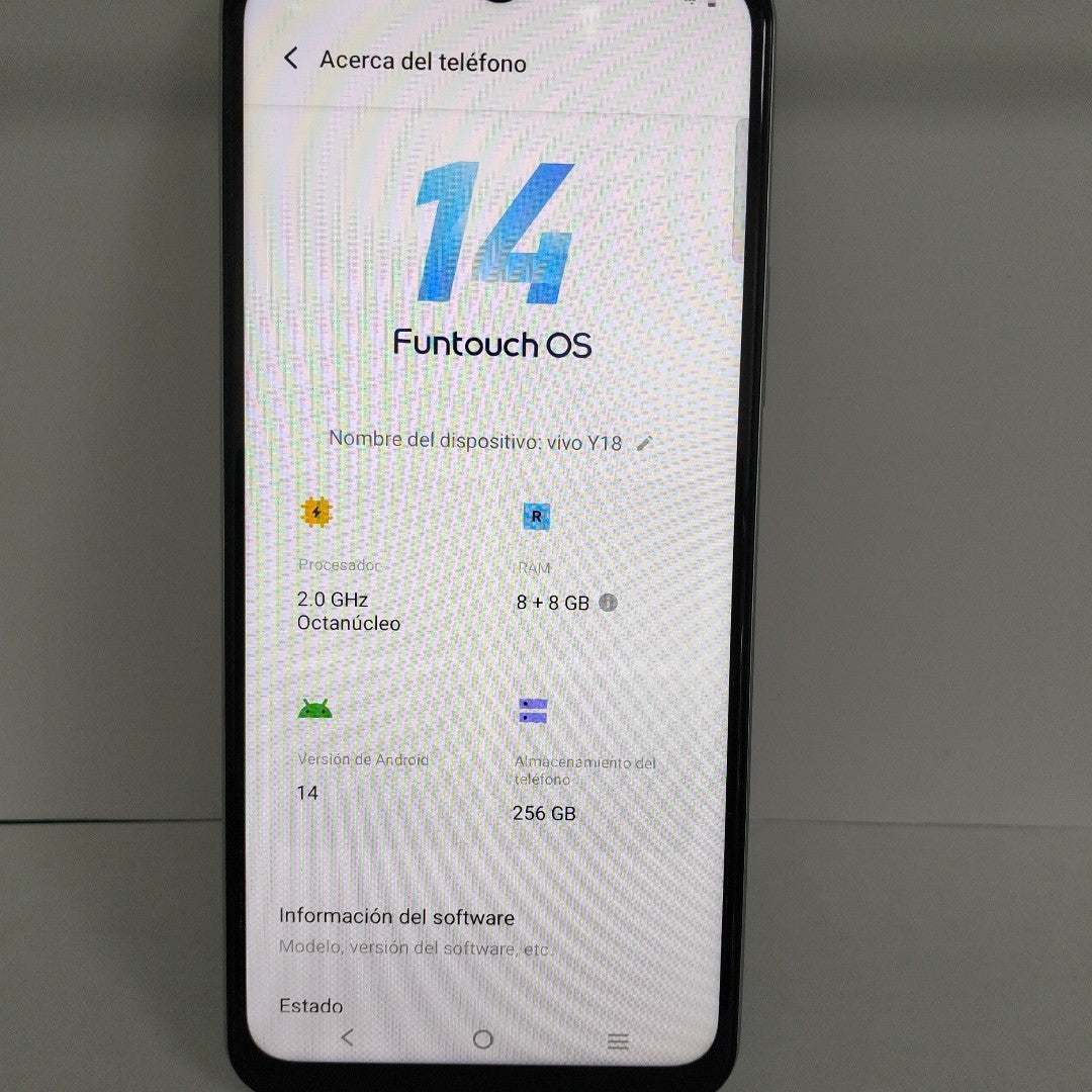 CELULAR VIVO Y18 V2333 256 GB 8 GB RAM (SEMINUEVO)