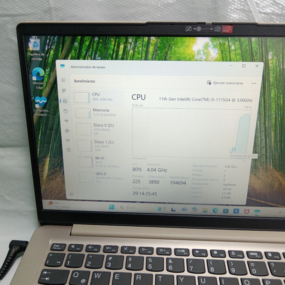 LAPTOP LENOVO IDEAPAD 3 14ITL6 (2023) 1 TB + 256 GB SSD 8 GB RAM (SEMINUEVO)