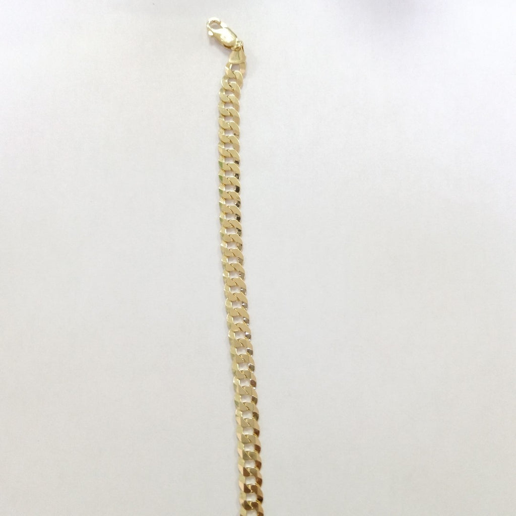 PULSERAS CABALLERO BARBADA AMARILLA ORO 14K 10.9 (NUEVO)