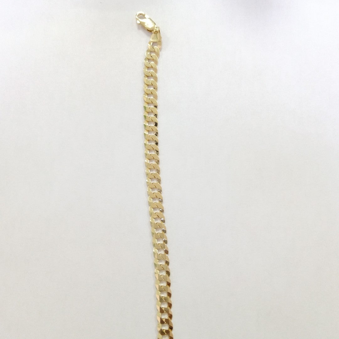 PULSERAS CABALLERO BARBADA AMARILLA ORO 14K 10.9 (NUEVO)