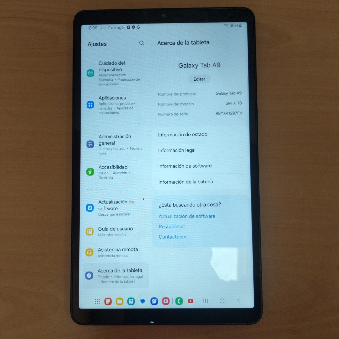 TABLETA SAMSUNG GALAXY TAB A9 SM-X110 (2023) 64 GB 4 GB RAM (SEMINUEVO)