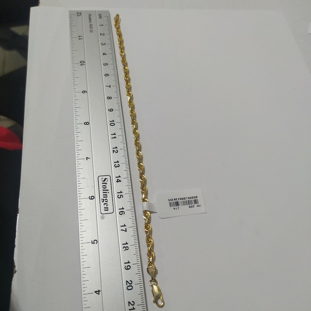 PULSERAS CABALLERO TORSAL ORO 14K 9.5 (NUEVO)