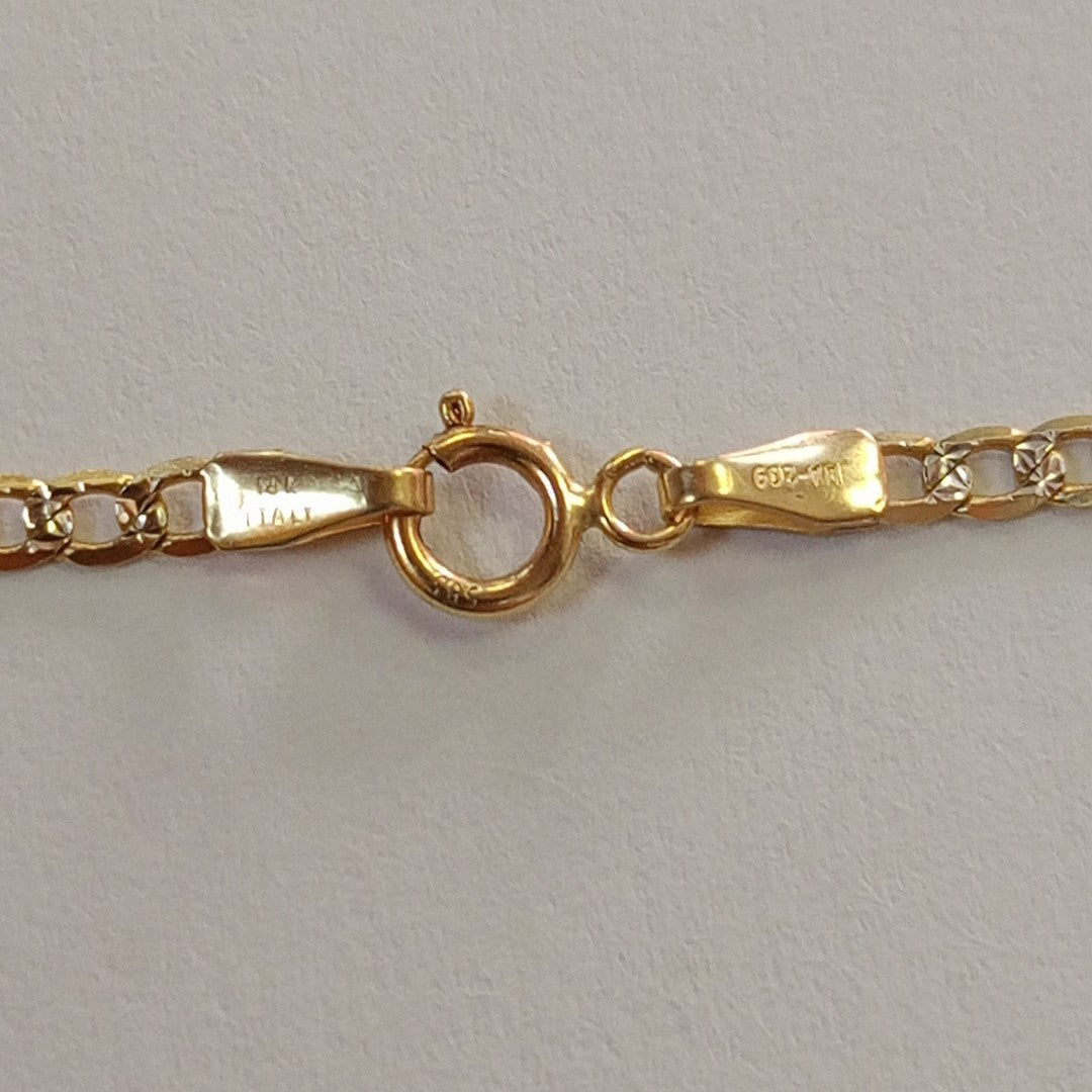 CADENAS BARBADA DIAMANTADA ORO 14K 4.3 (NUEVO)