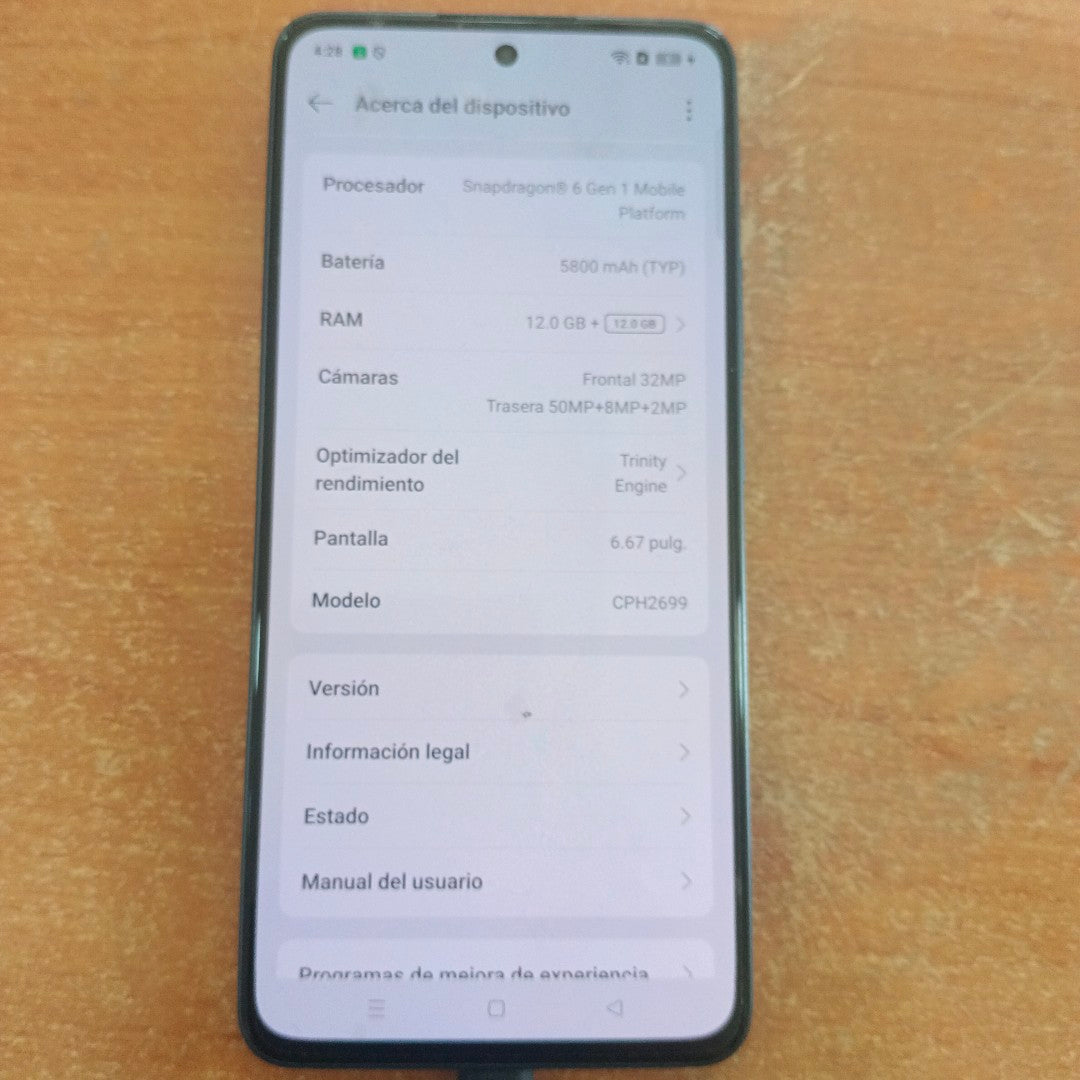 CELULAR OPPO  RENO 13F 5G CPH2699 (2025) 256 GB 12 GB RAM (SEMINUEVO)