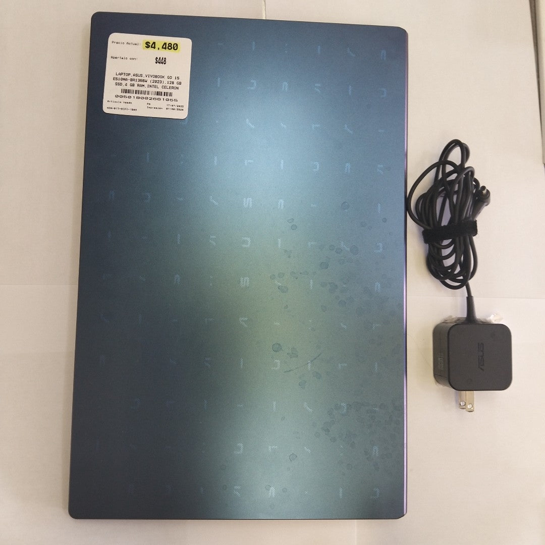 LAPTOP ASUS VIVOBOOK GO 15 E510MA-BR1366W (2023) 128 GB SSD 4 GB RAM (SEMINUEVO)