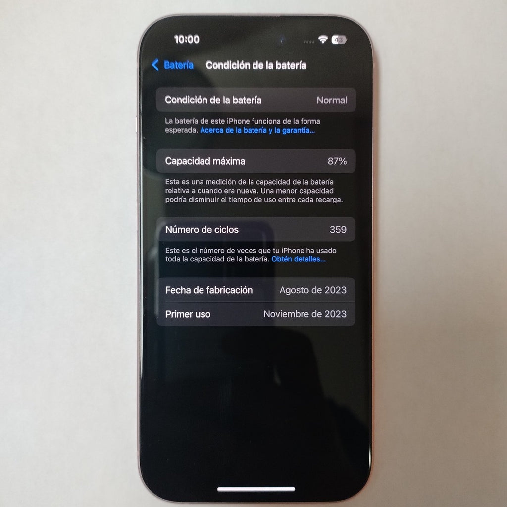 CELULAR APPLE IPHONE 15 A3089 (2023) 128 GB 6 GB RAM (SEMINUEVO)
