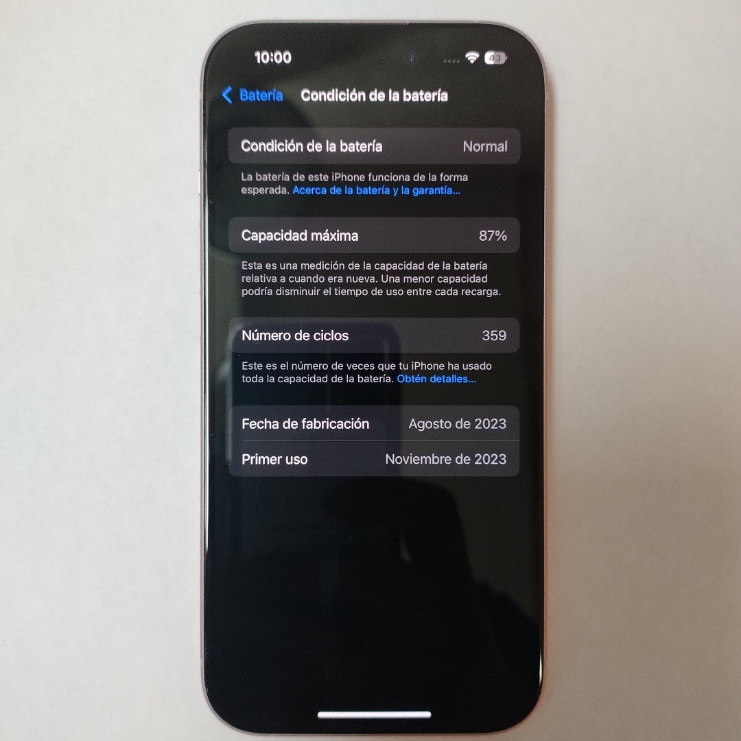 CELULAR APPLE IPHONE 15 A3089 (2023) 128 GB 6 GB RAM (SEMINUEVO)