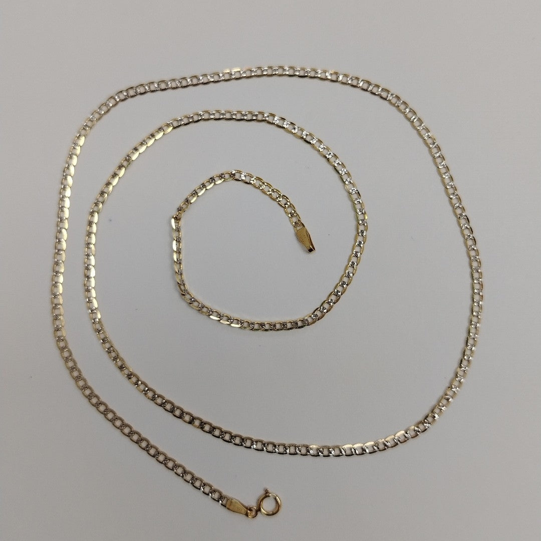 CADENAS BARBADA DIAMANTADA ORO 14K 4.7 (NUEVO)