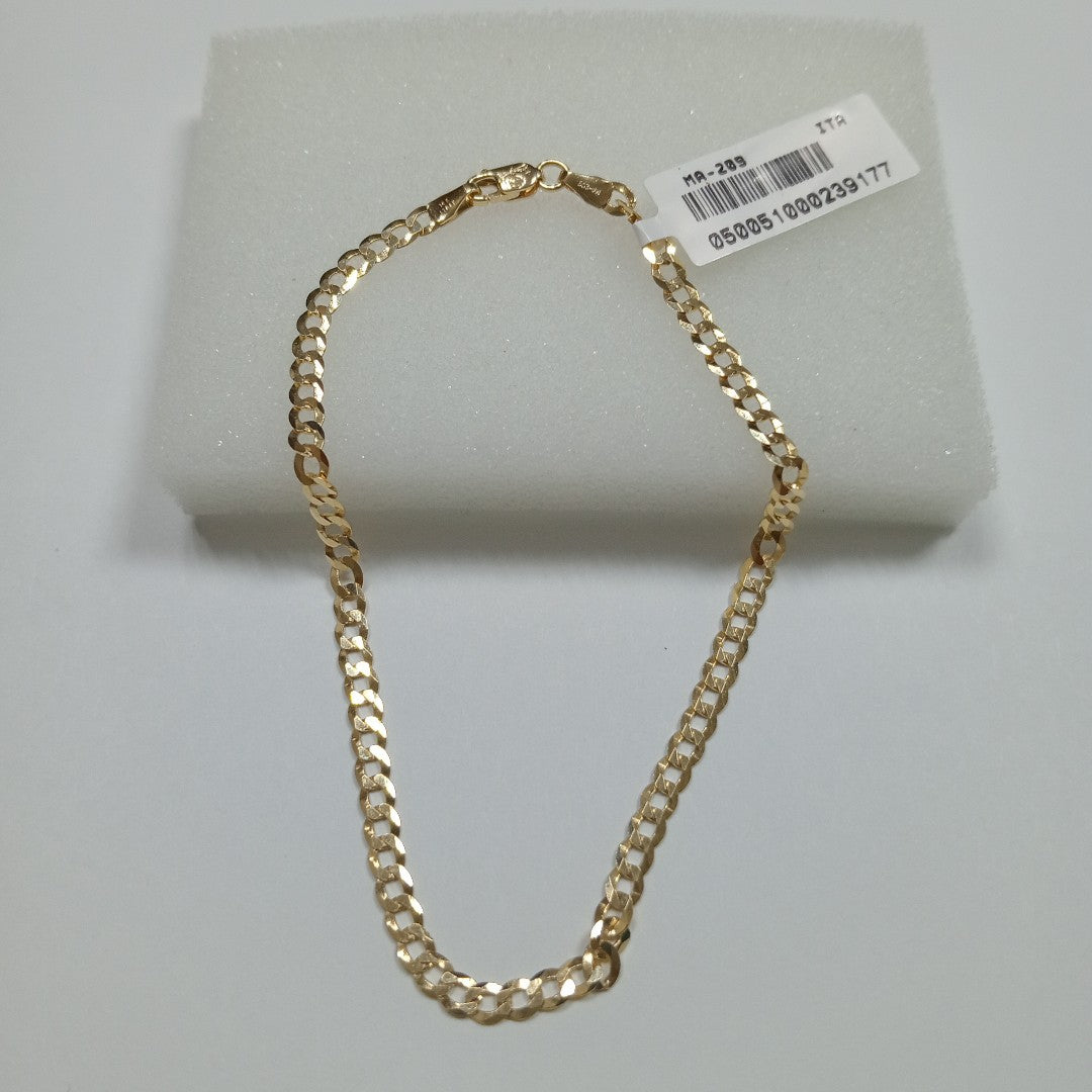 PULSERAS CABALLERO BARBADA AMARILLA ORO 14K 2.8 (NUEVO)