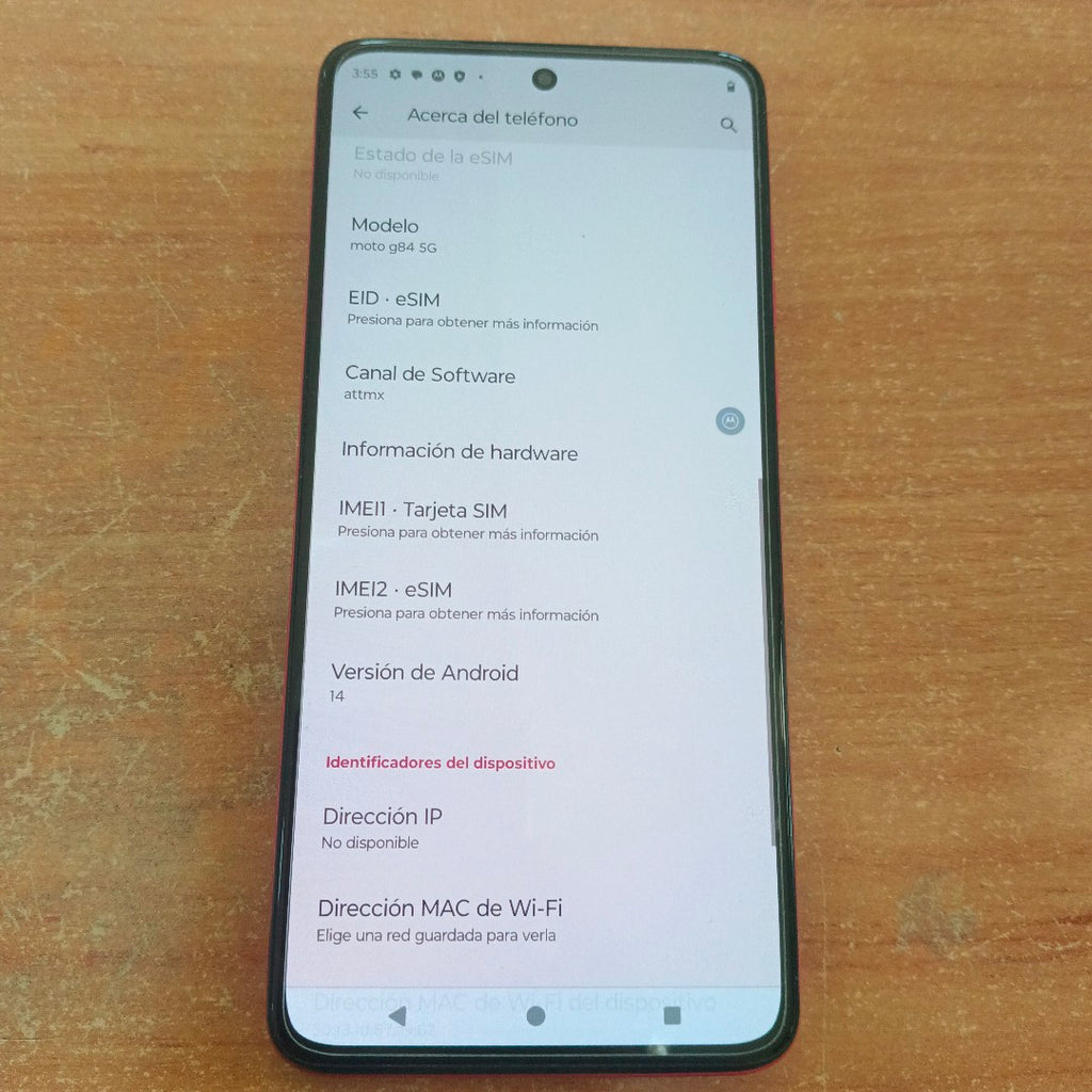 CELULAR MOTOROLA MOTO G84 XT2347-1 (2023) 256 GB 8 GB RAM (SEMINUEVO)