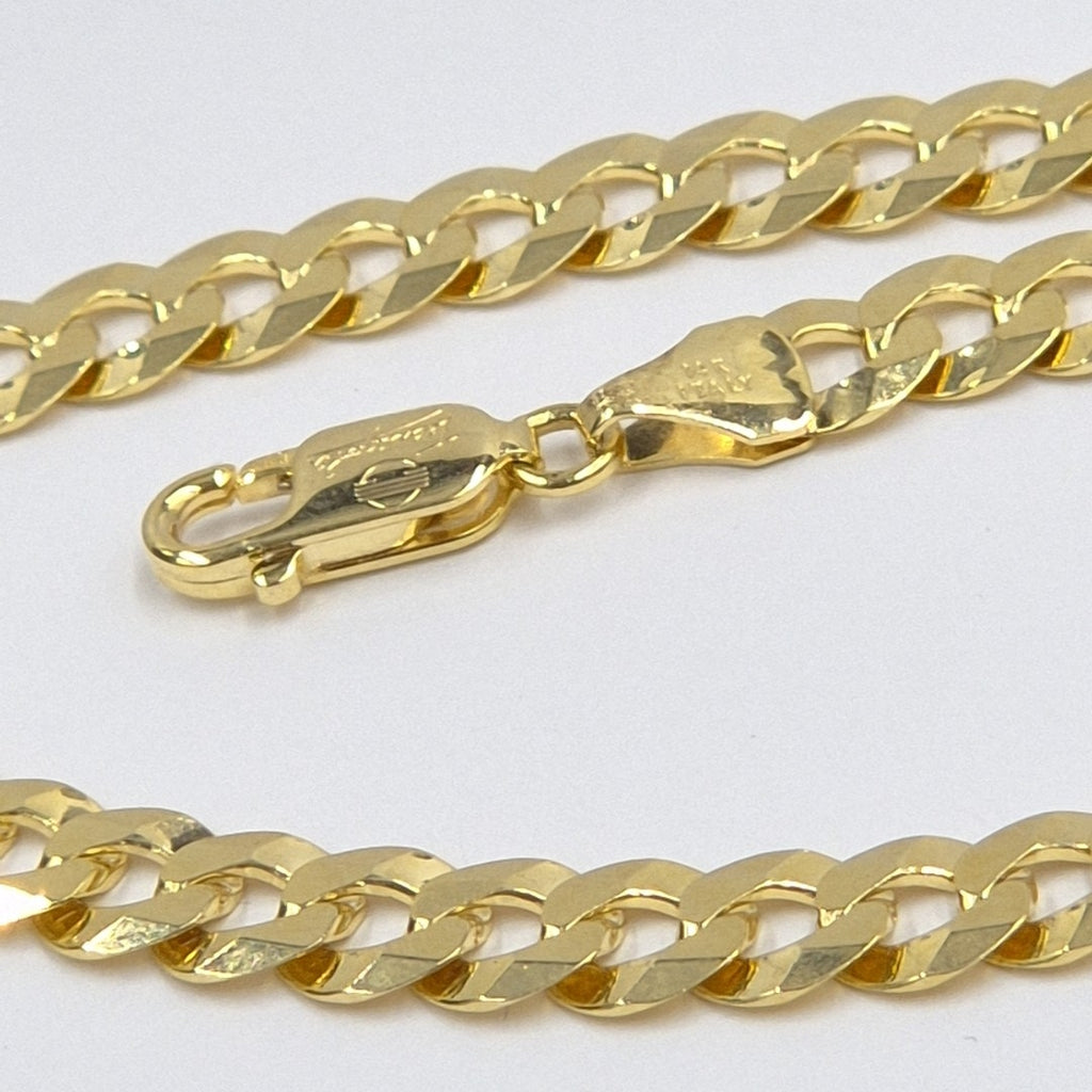 PULSERAS CABALLERO BARBADA AMARILLA ORO 14K 10.9 (NUEVO)