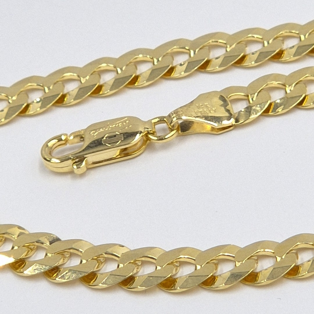 PULSERAS CABALLERO BARBADA AMARILLA ORO 14K 10.9 (NUEVO)