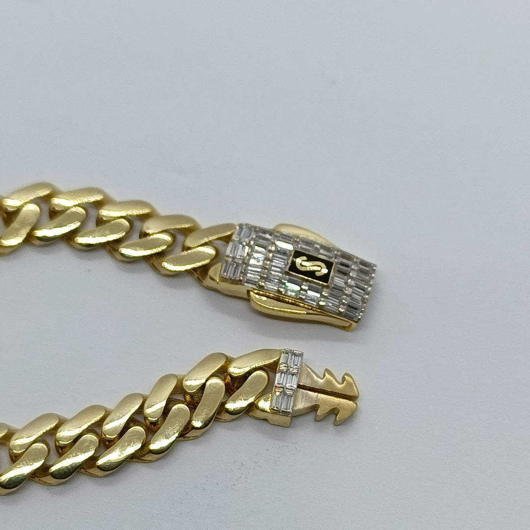 PULSERA CABALLERO MONACO ORO 14K 11.2 (NUEVO)
