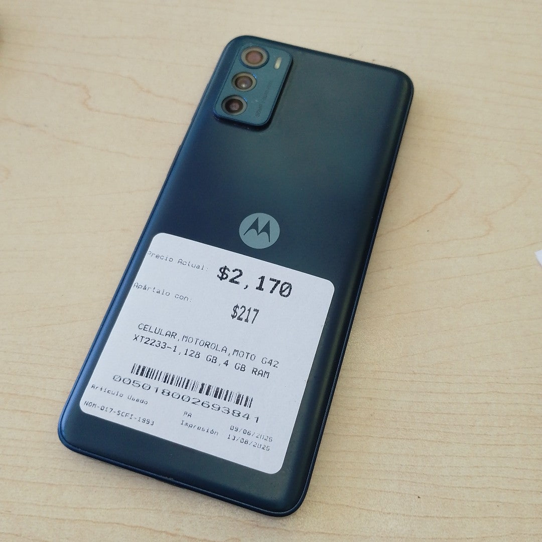CELULAR MOTOROLA MOTO G42 XT2233-1 128 GB 4 GB RAM