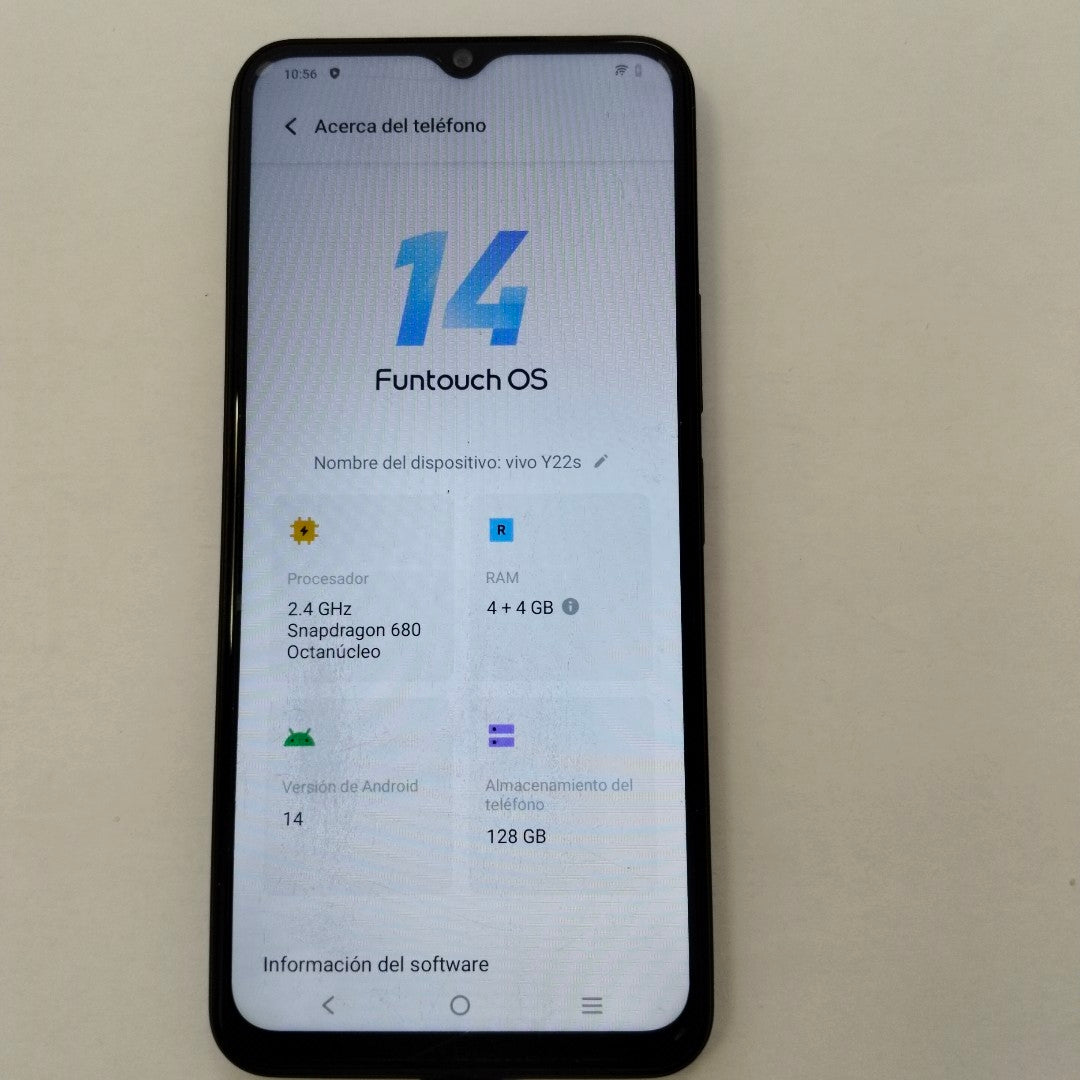 CELULAR VIVO Y22S V2206 128 GB 4 GB RAM (SEMINUEVO)