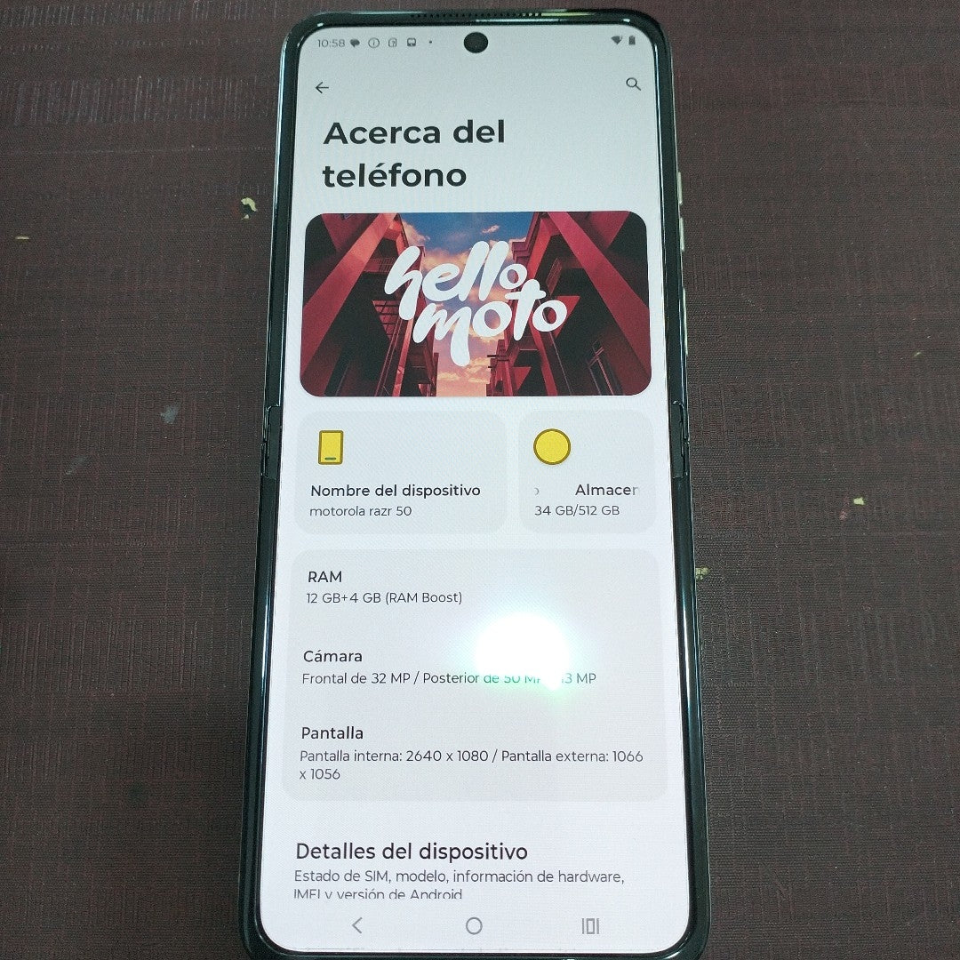CELULAR MOTOROLA RAZR 50 5G XT2453-1 512 GB 12 GB RAM (SEMINUEVO)