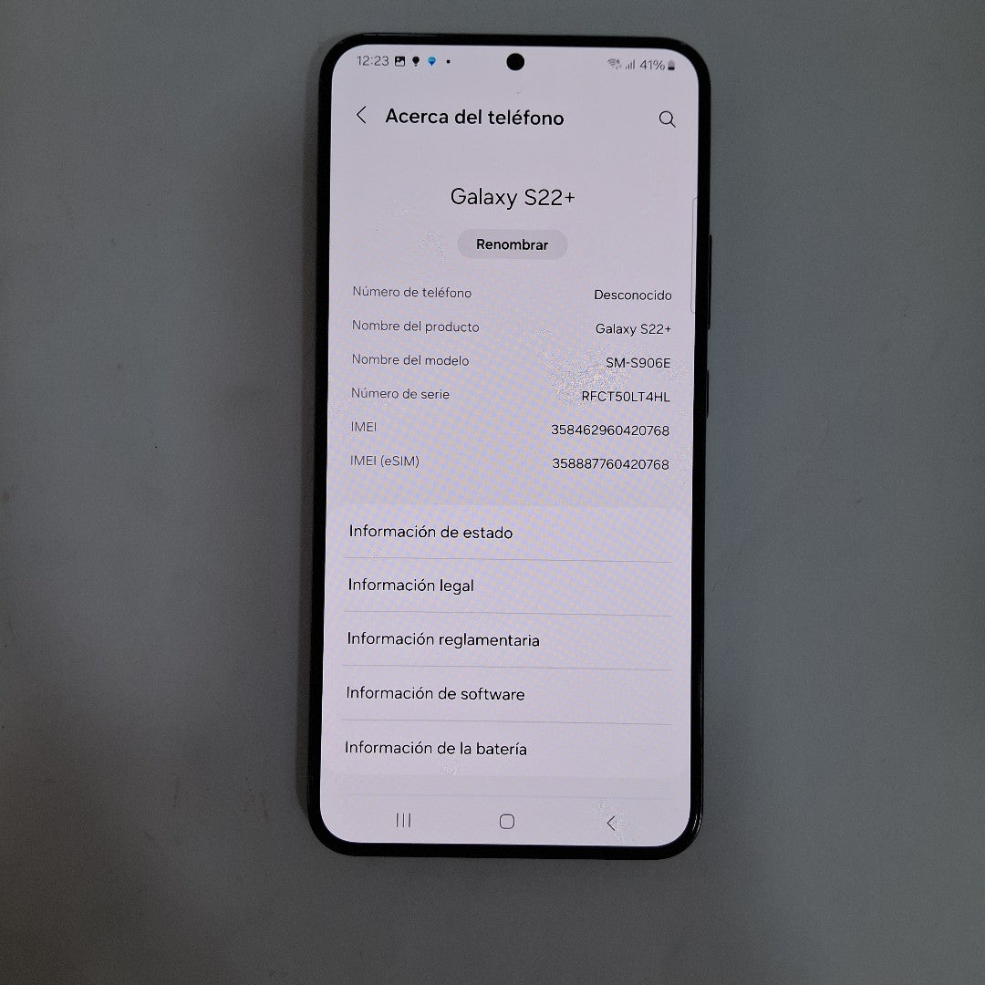 CELULAR SAMSUNG GALAXY S22+ SM-S906E 256 GB 8 GB RAM (SEMINUEVO)