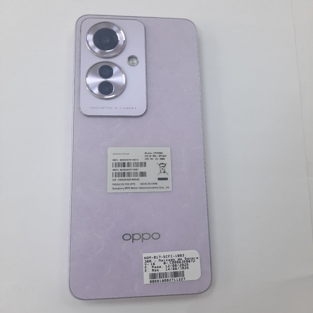 CELULAR OPPO  RENO11F 5G CPH2603 (2024) 256 GB 8 GB RAM (SEMINUEVO)
