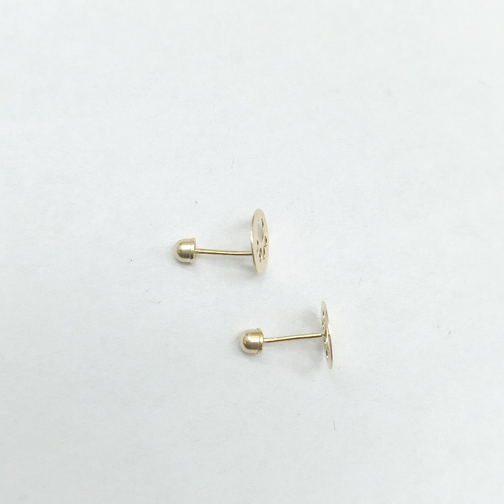 BROQUELES ORO 14K 1 (NUEVO)