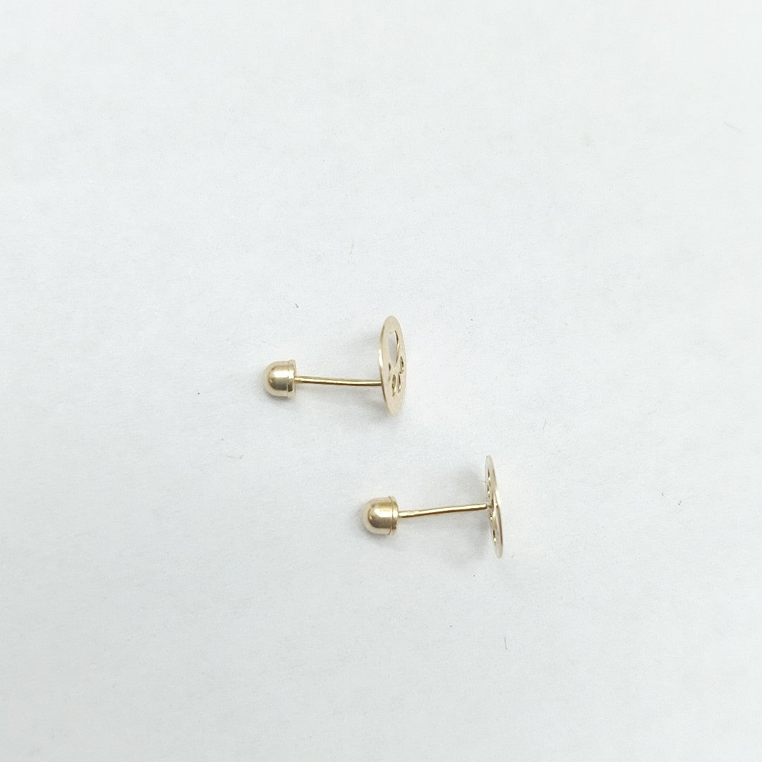 BROQUELES ORO 14K 1 (NUEVO)