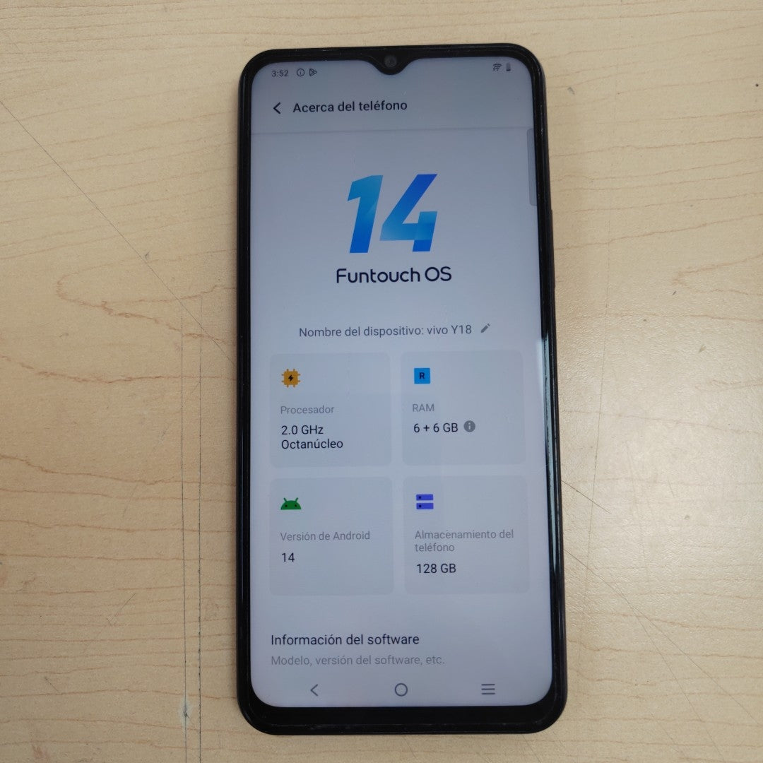 CELULAR VIVO Y18 V2333 128 GB 6 GB (SEMINUEVO)
