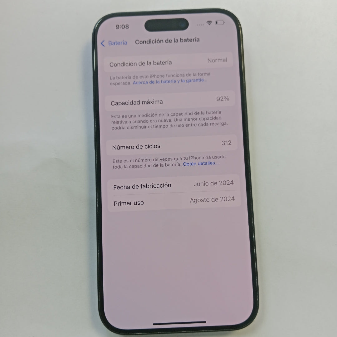 CELULAR APPLE IPHONE 15 PRO A3101 128 GB 8 GB RAM (SEMINUEVO)