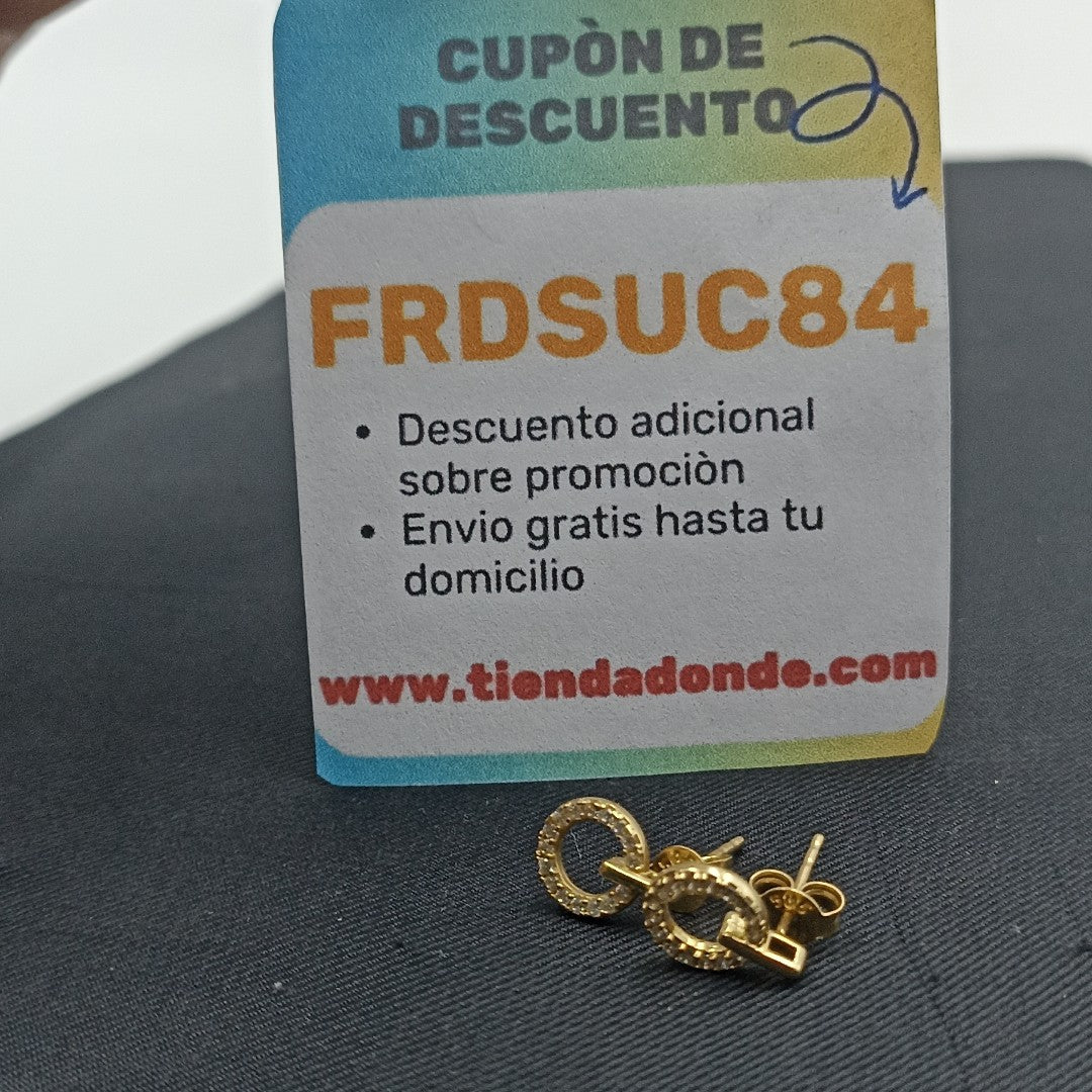 BROQUELES ORO 14K 1.5 (NUEVO)