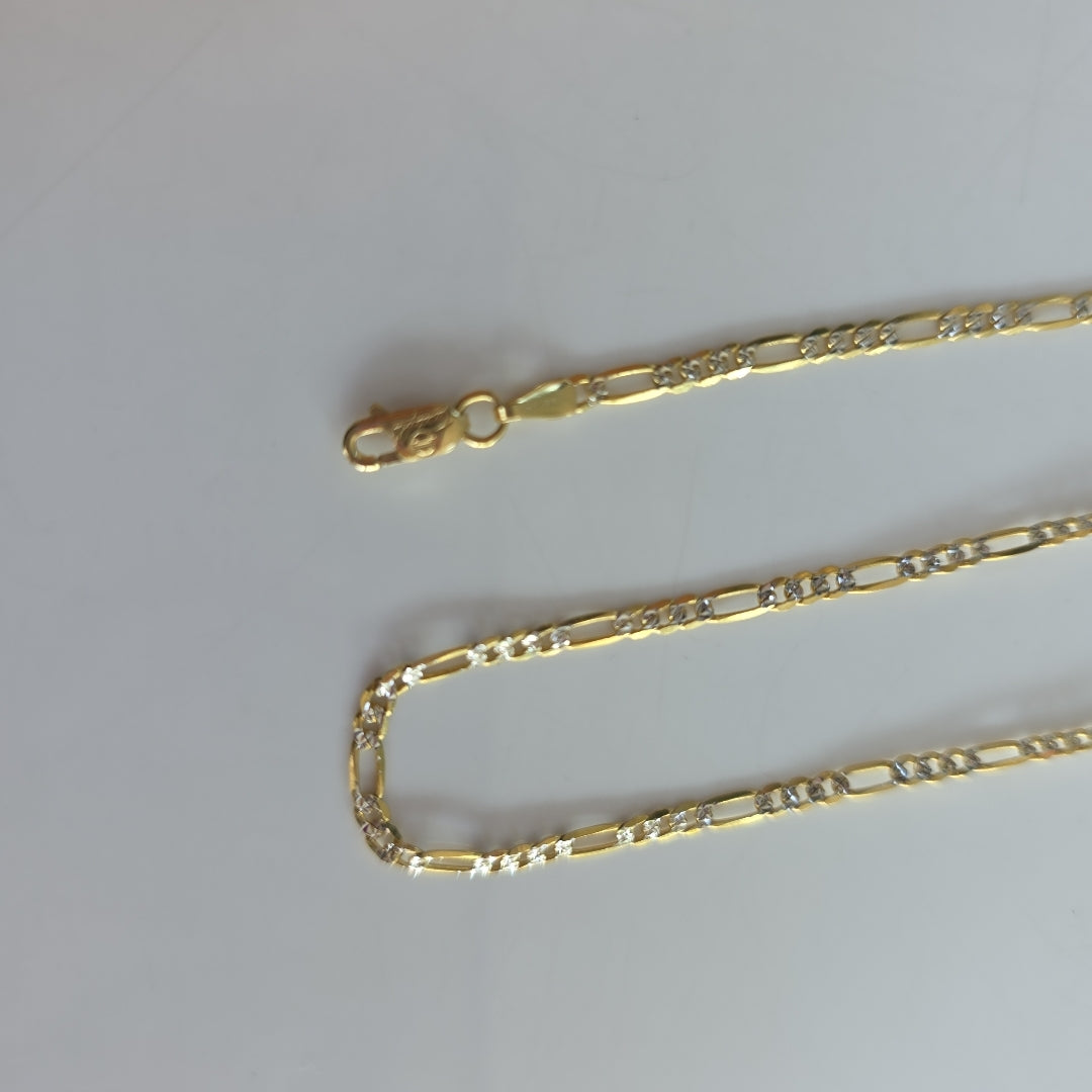 CADENAS CARTIER 3*1 DIAMANTADA ORO 14K 5.4 (NUEVO)