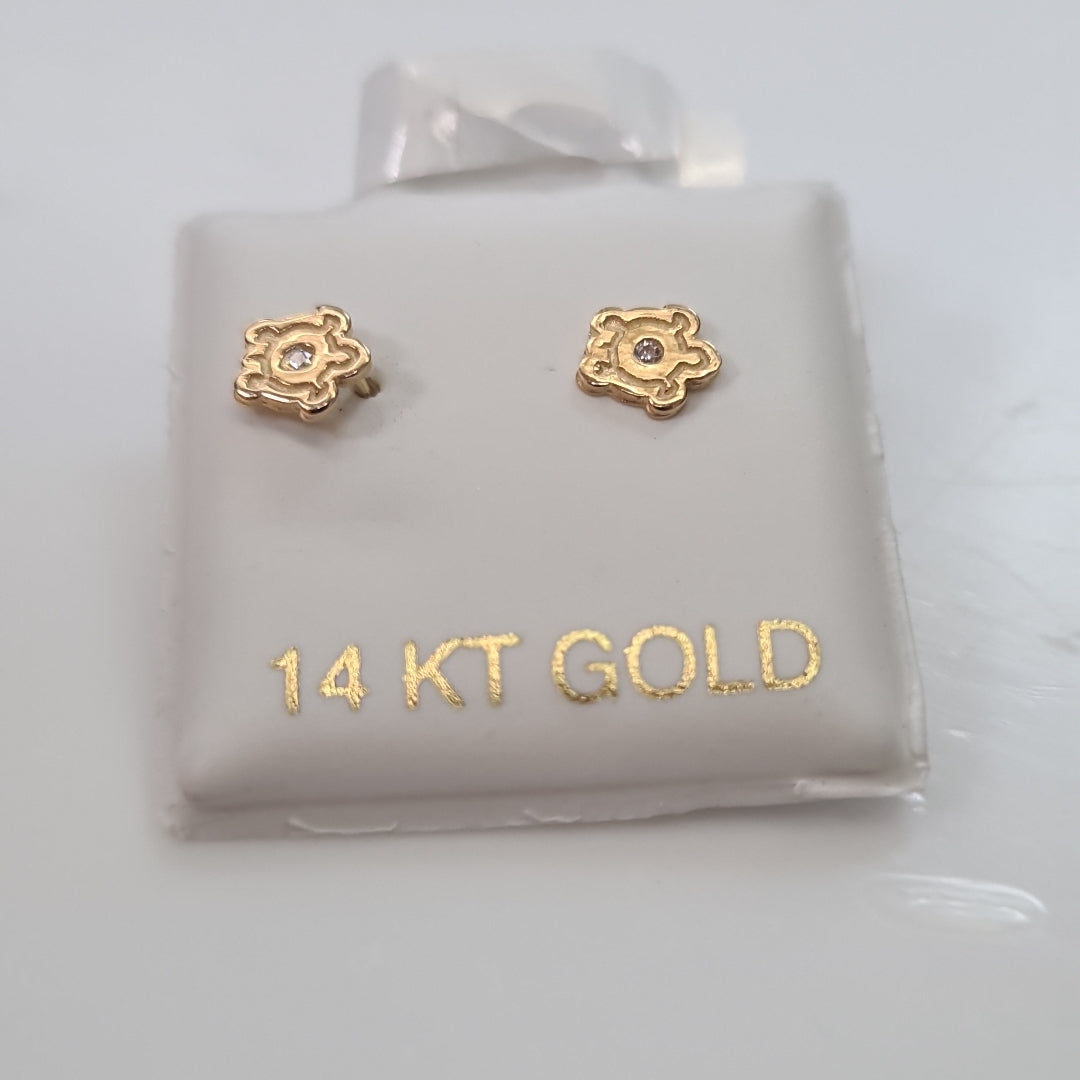 BROQUELES ORO 14K 1 (NUEVO)