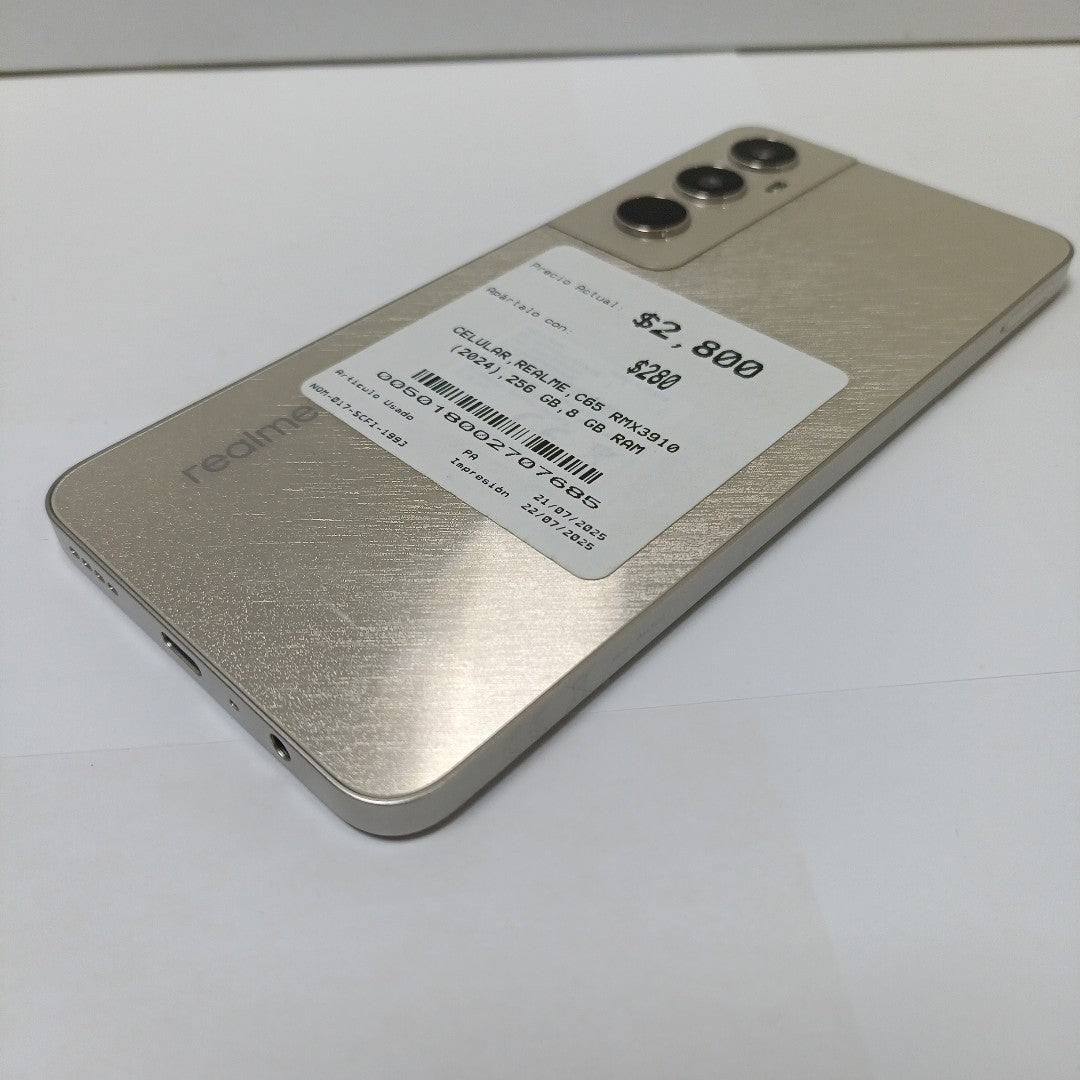 CELULAR REALME C65 RMX3910 (2024) 256 GB 8 GB RAM (SEMINUEVO)