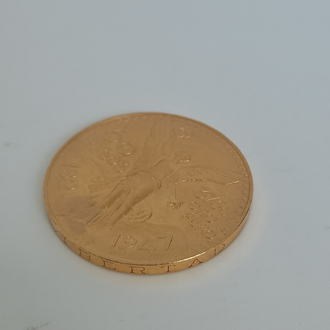 K1 41,60 GRMS - DTO. 0,00 GRMS - 21 K - AVALÚO 76003,20 * IDENTIFICACIÓN  MONEDA NOMINATIVA * MONEDAS PESOS  50 PESOS (SEMINUEVO)