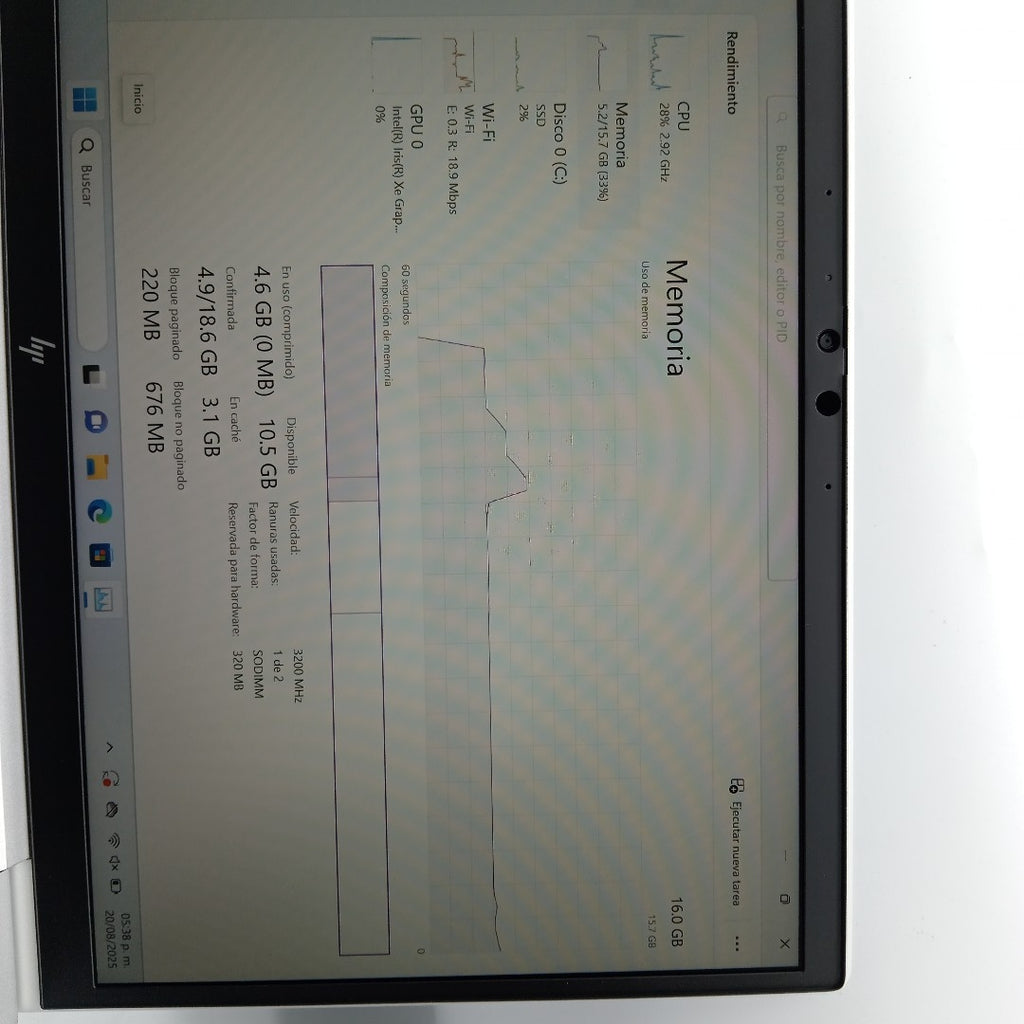 LAPTOP HP ELITEBOOK 840 G8 (2023) 256 GB SSD 16 GB RAM (SEMINUEVO)