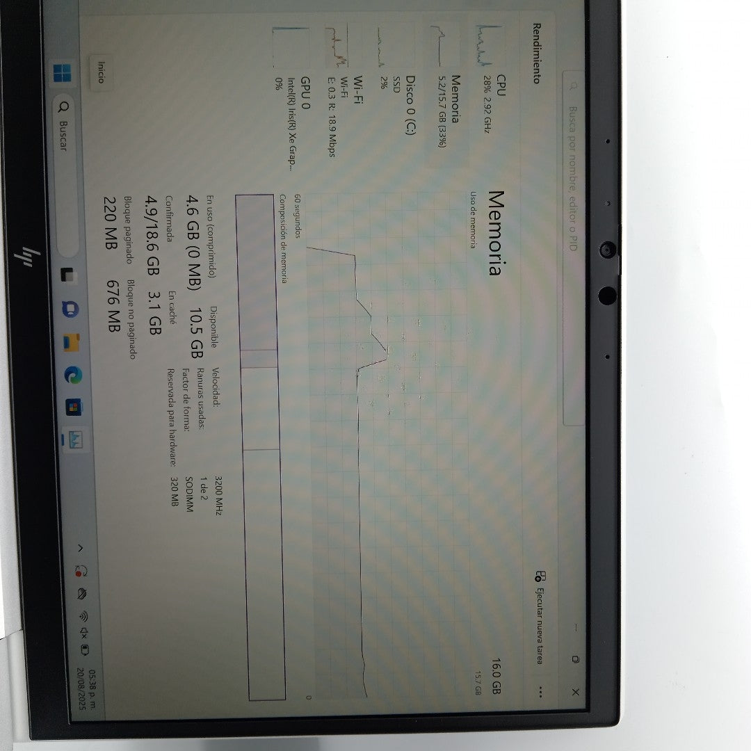 LAPTOP HP ELITEBOOK 840 G8 (2023) 256 GB SSD 16 GB RAM (SEMINUEVO)