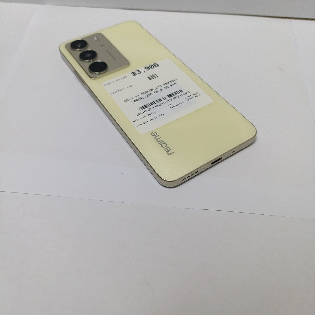 CELULAR REALME C75 RMX3941 (2025) 256 GB 8 GB RAM (SEMINUEVO)
