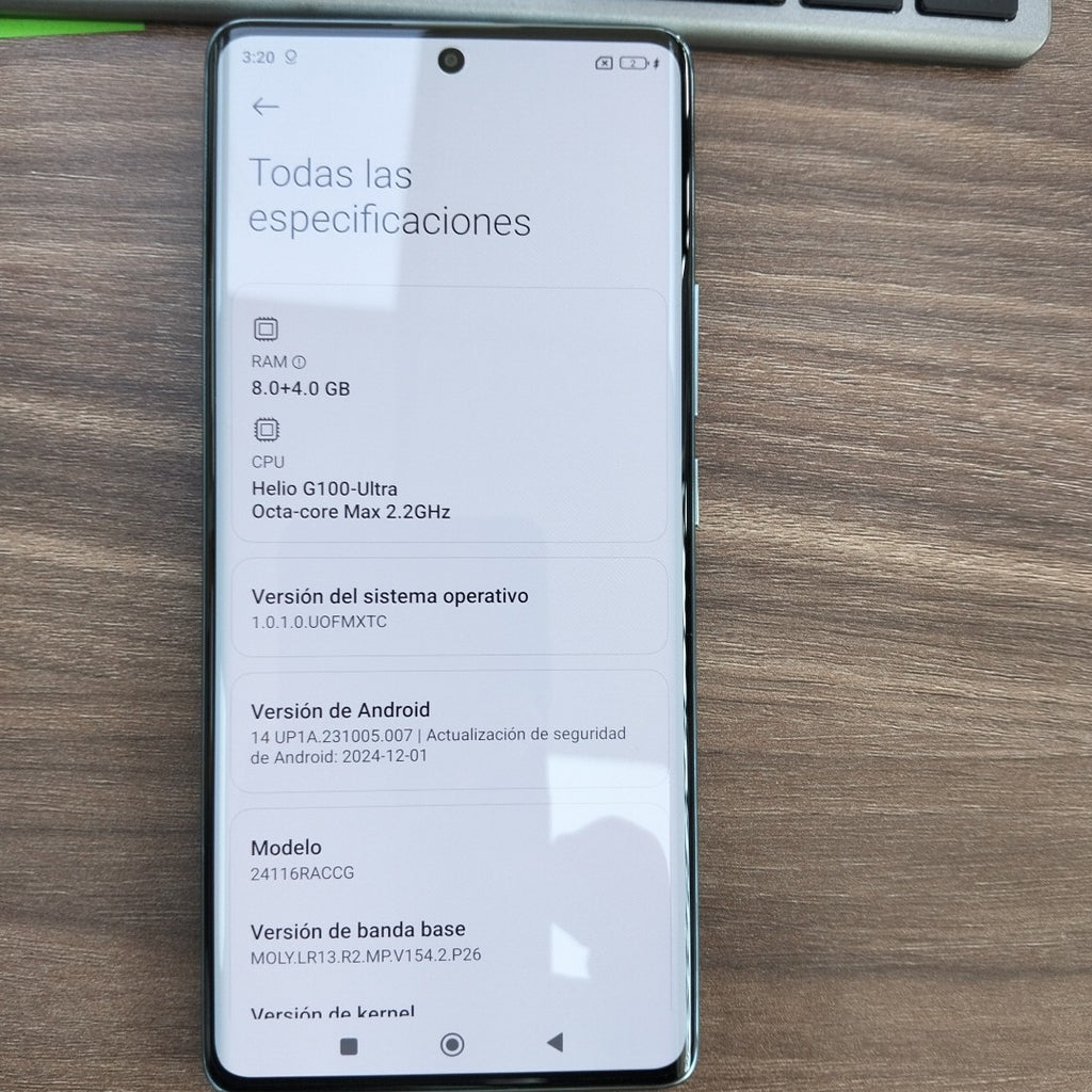 CELULAR XIAOMI REDMI NOTE 14 PRO 24116RACCG (2024) 256 GB 8 GB RAM (SEMINUEVO)