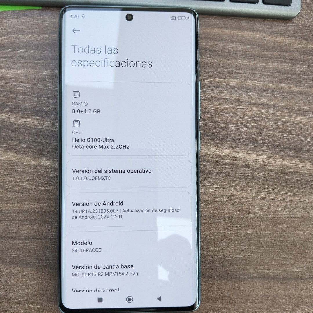 CELULAR XIAOMI REDMI NOTE 14 PRO 24116RACCG (2024) 256 GB 8 GB RAM (SEMINUEVO)