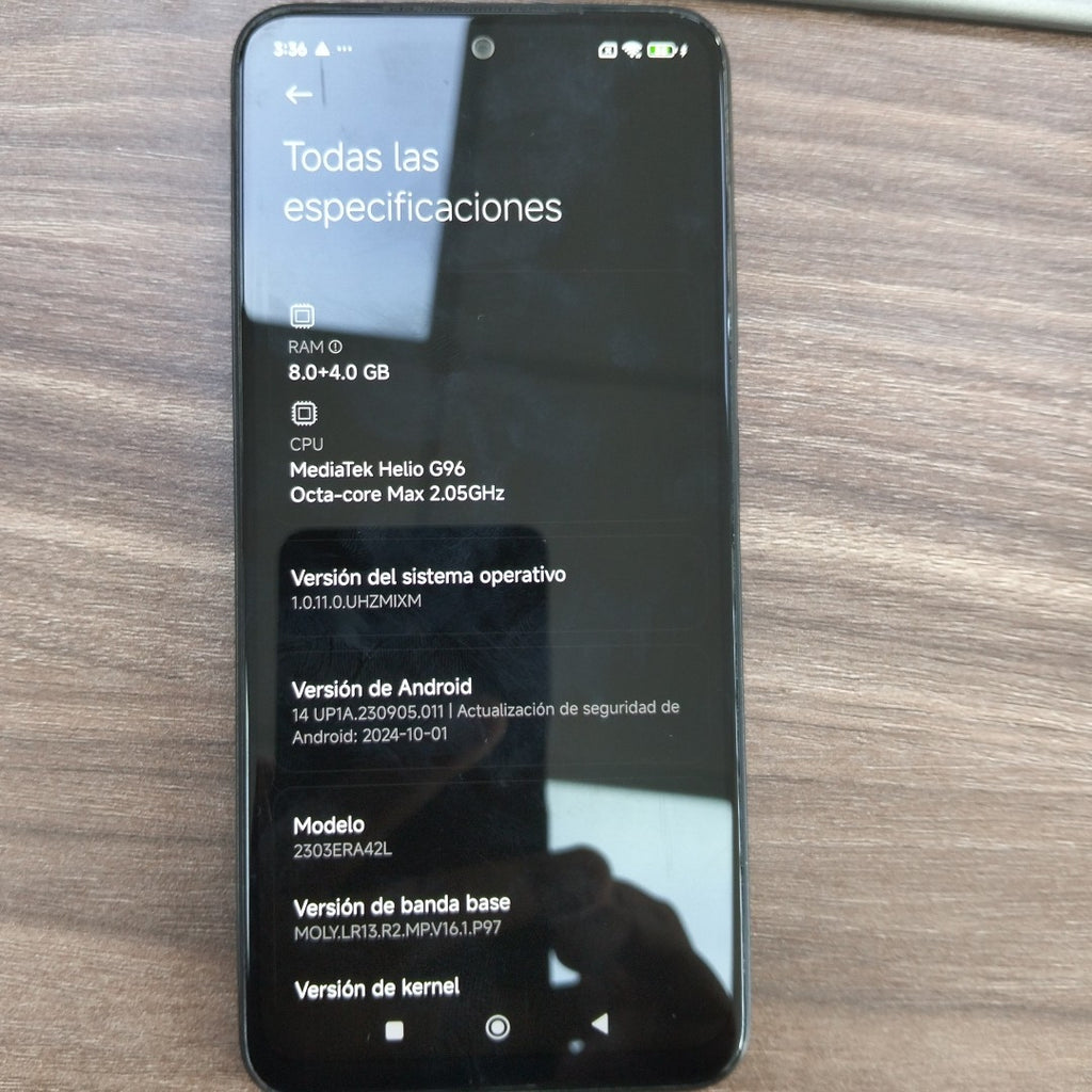 CELULAR XIAOMI REDMI NOTE 12S 2303ERA42L (2023) 256 GB 8 GB RAM (SEMINUEVO)