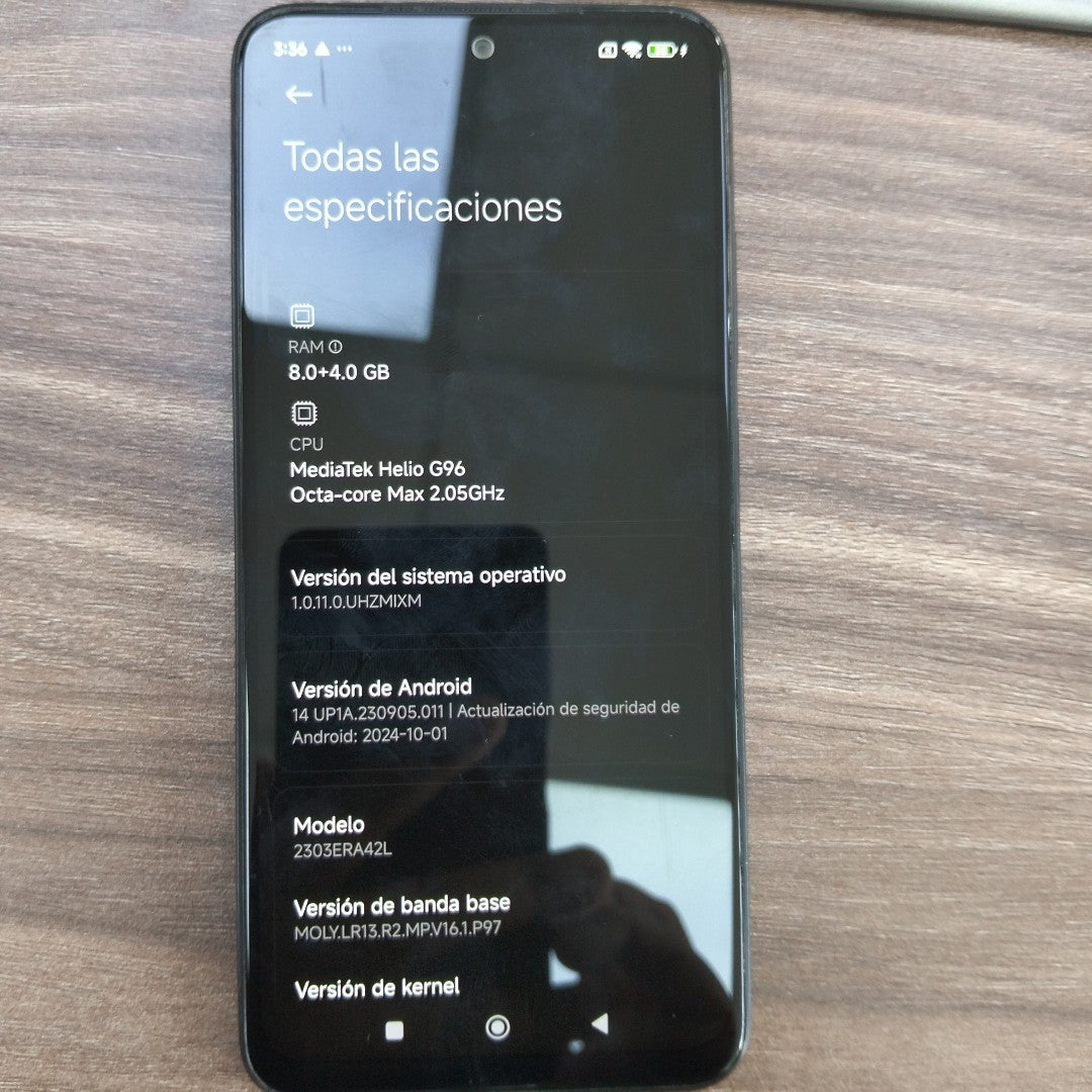 CELULAR XIAOMI REDMI NOTE 12S 2303ERA42L (2023) 256 GB 8 GB RAM (SEMINUEVO)