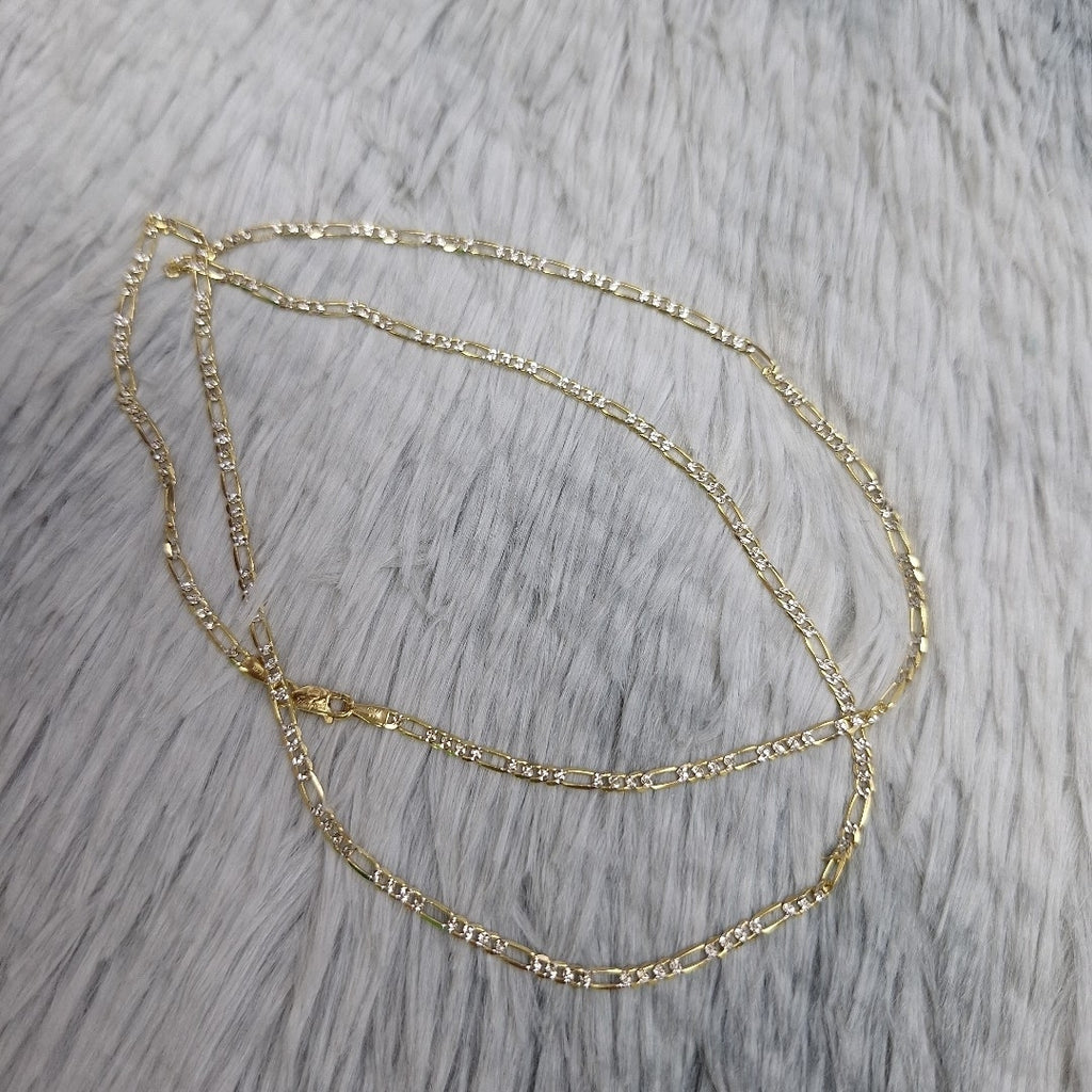 CADENAS CARTIER 3*1 DIAMANTADA ORO 14K 5.4 (NUEVO)