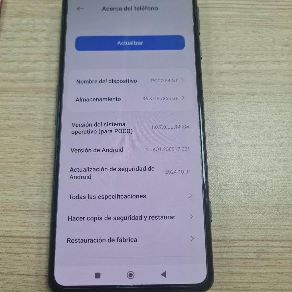 CELULAR XIAOMI POCO F4 GT 21121210G 256 GB 12 GB RAM (SEMINUEVO)
