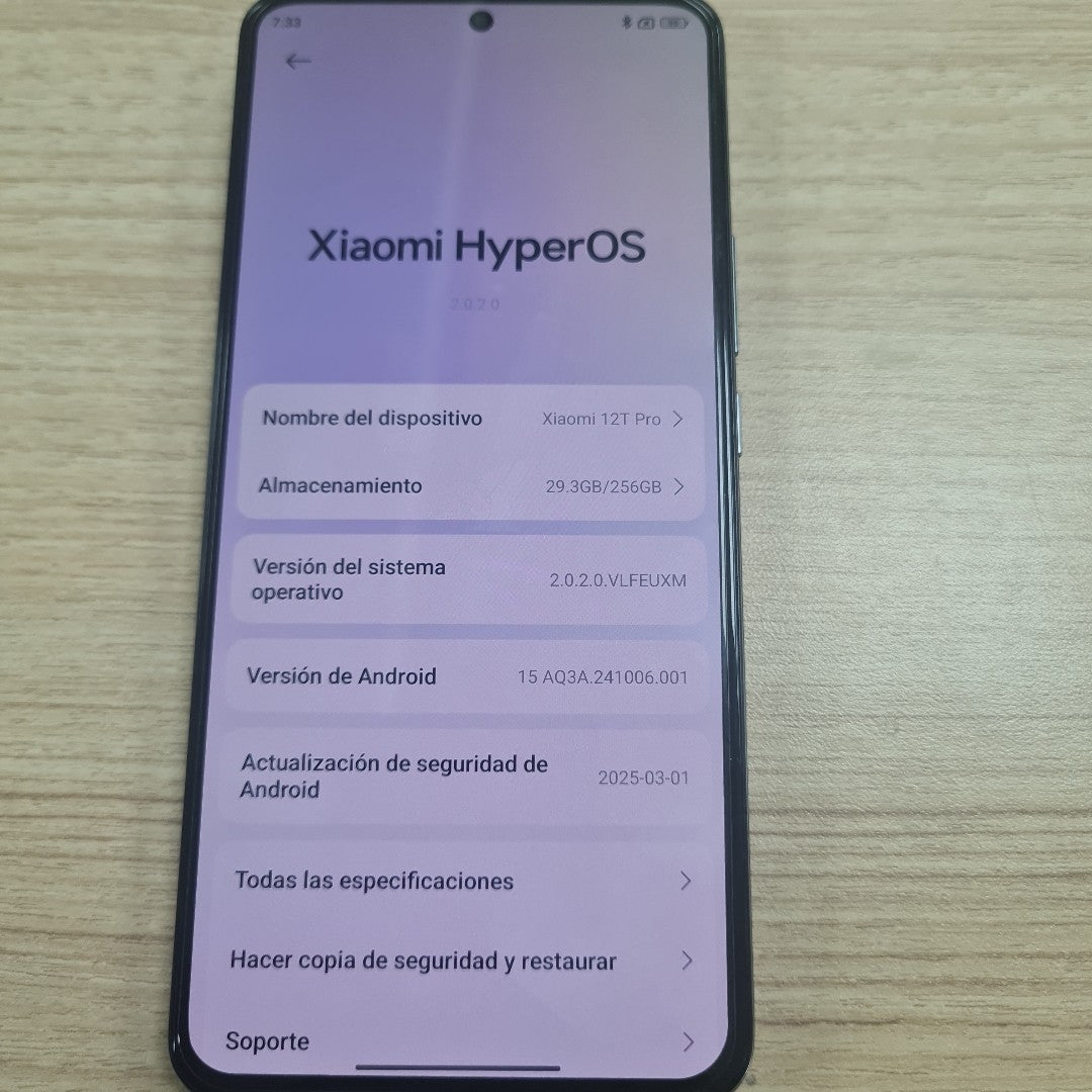 CELULAR XIAOMI 12T PRO 22081212UG 256 GB 8 GB RAM (SEMINUEVO)