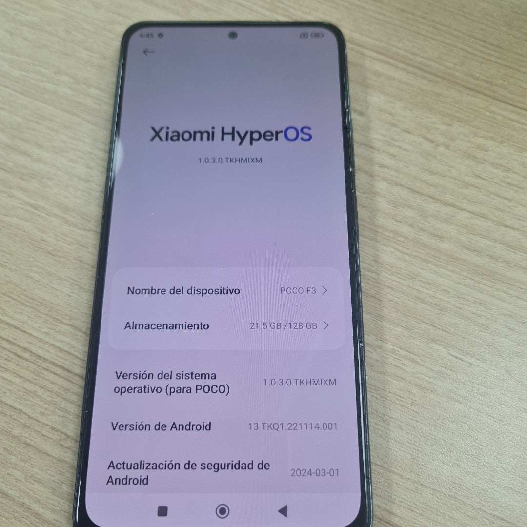 CELULAR XIAOMI POCO F3 M2012K11AG 128 GB 6 GB RAM (SEMINUEVO)