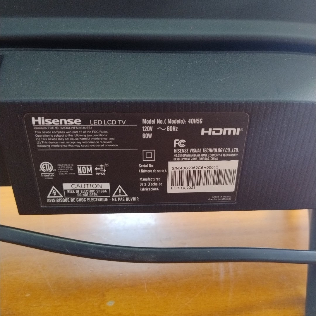 PANTALLA HISENSE 40H5G (2021) 40" LED FULL HD (SEMINUEVO)