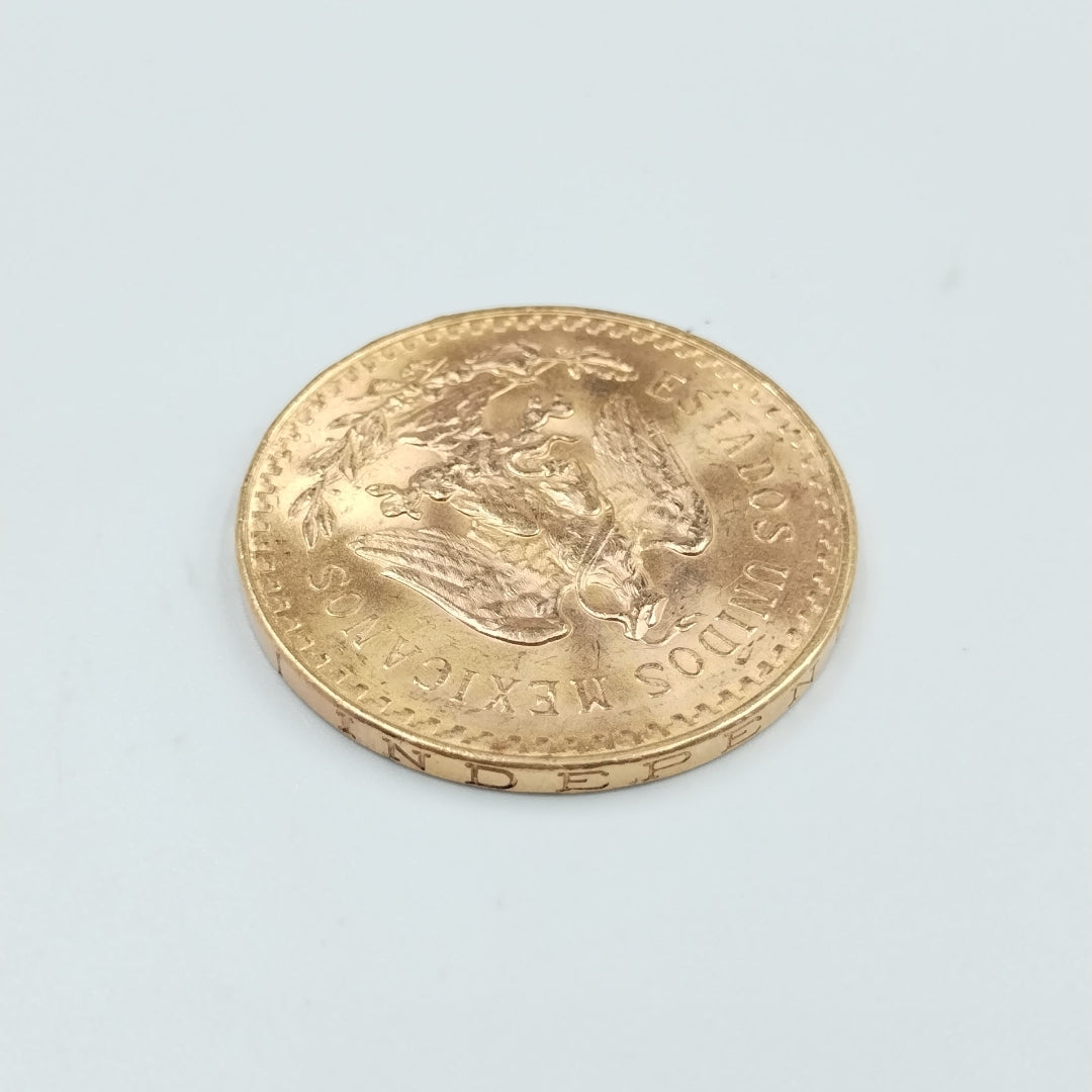 K1 41,60 GRMS - DTO. 0,00 GRMS - 21 K - AVALÚO 76003,20 * IDENTIFICACIÓN  MONEDA NOMINATIVA * MONEDAS PESOS  50 PESOS (SEMINUEVO)