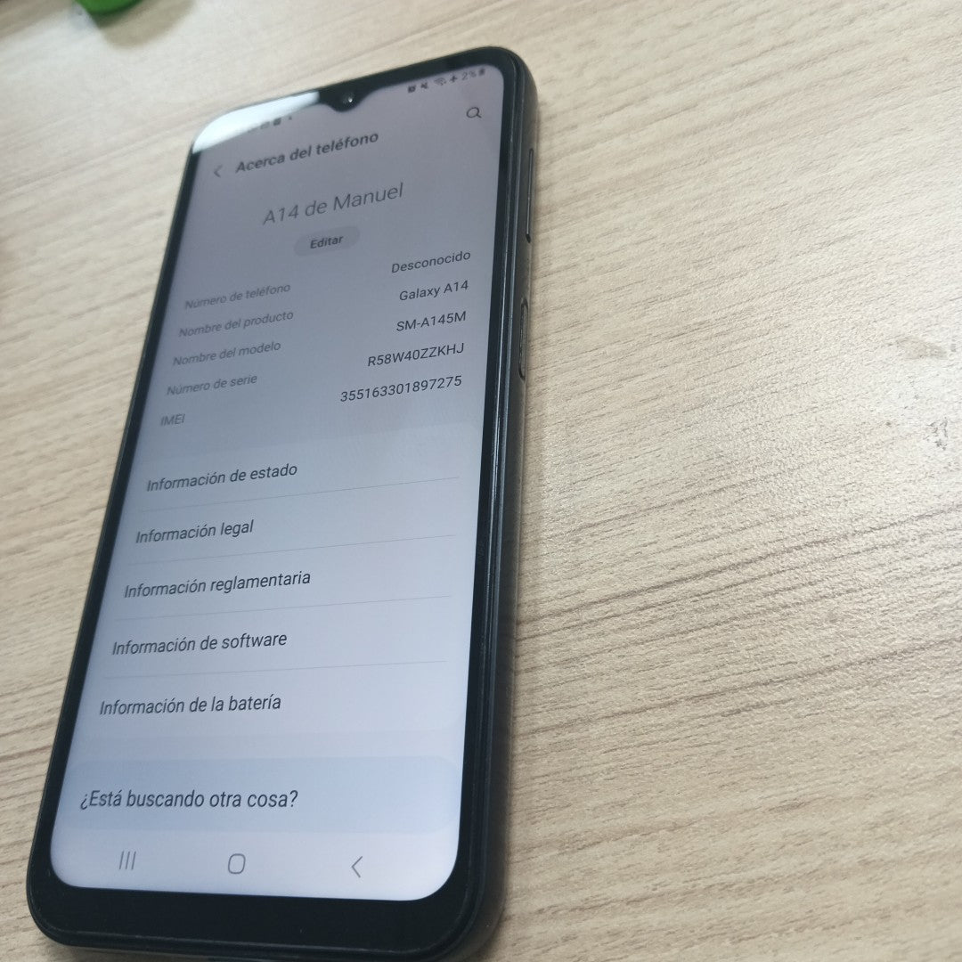 CELULAR SAMSUNG GALAXY A14 SM-A145M 128 GB 4 GB RAM (SEMINUEVO)