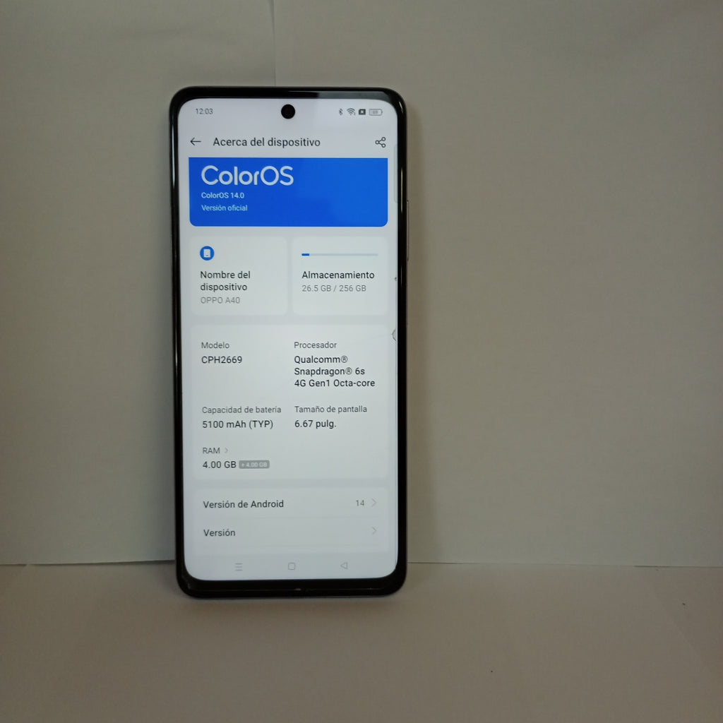 CELULAR OPPO  A3 CPH2669 (2024) 256 GB 4 GB RAM (SEMINUEVO)