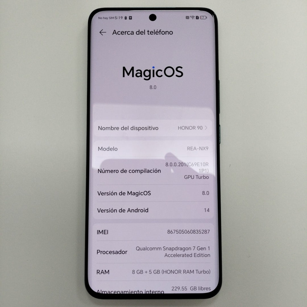 CELULAR HONOR 90 REA-NX9 (2023) 256 GB 8 GB RAM (SEMINUEVO)
