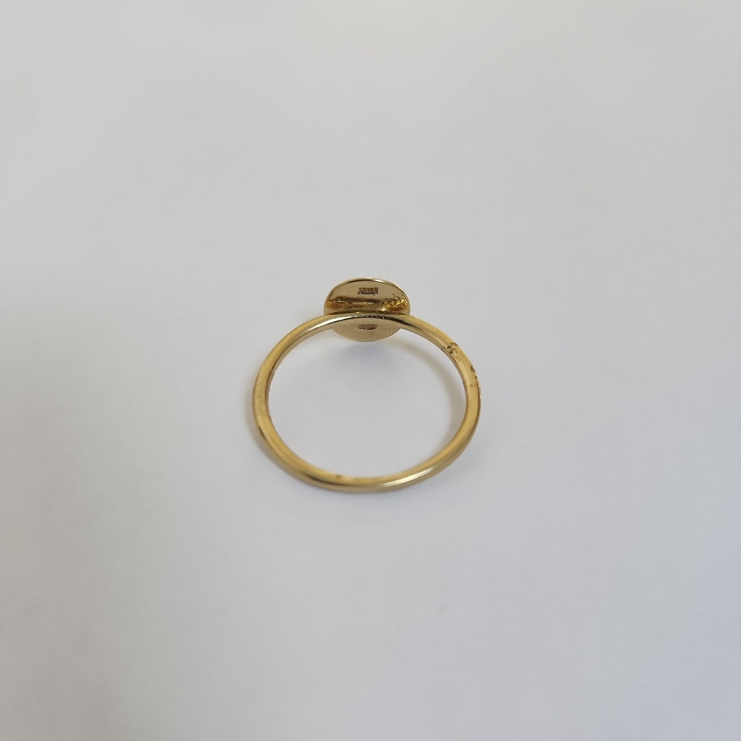 10182AND00070B954 FRD5 ANILLO CON CIRCULO PLANO EN MEDIO ORO 14K 1.6GRS (NUEVO)